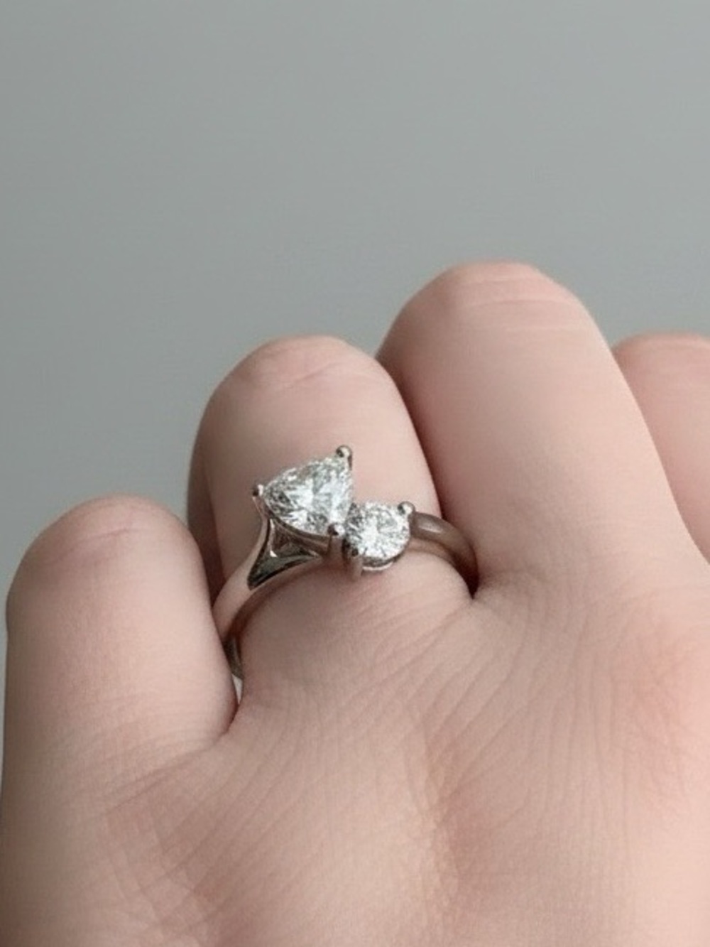 Sterling Silver 2 Stone Ring Size 10 - Picture 8 of 12